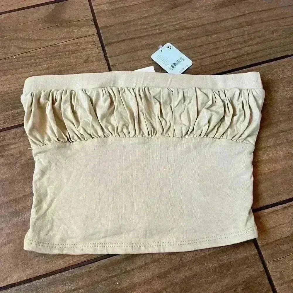Free people beach beige tube top XS